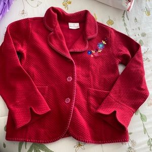 Hanna Anderson girls quilt sweater